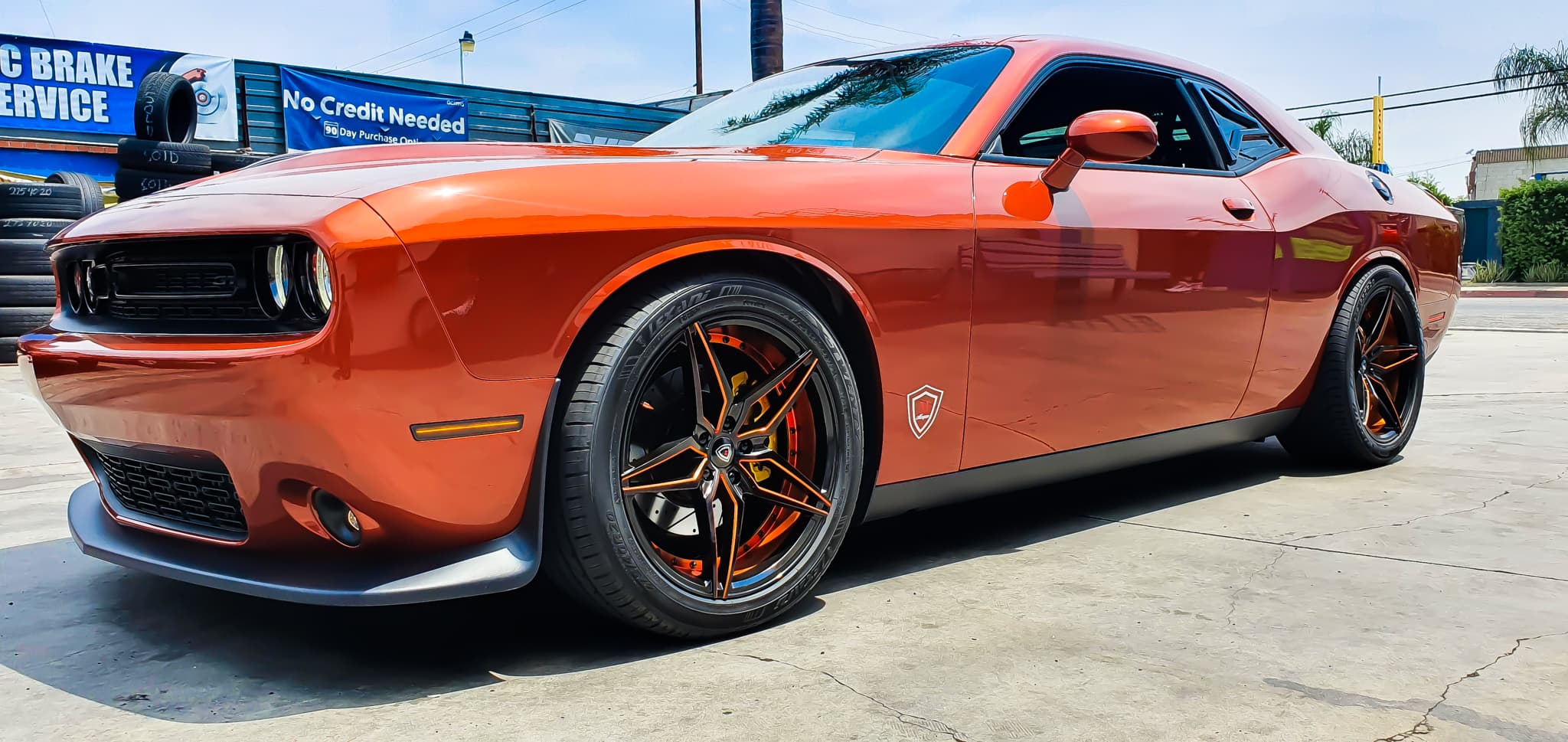 Aftermarket Wheels on a Car